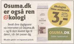 Netbutikken Osuma - mælkeannonce