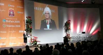 Mariann Fischer Boel ved åbningen af Biofach